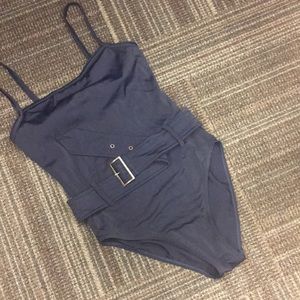 SALE Authentic Burberry 1 piece belted navy small